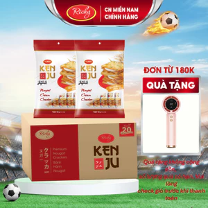 Thùng bánh quy hành Kenju kem dẻo loại túi - 186g (18 túi/Thùng), Bánh Kẹo Richy