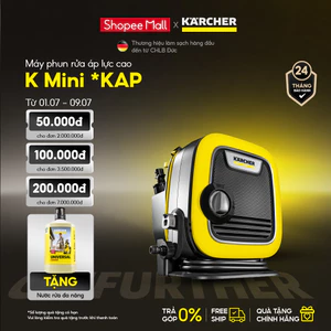 Máy phun rửa áp lực cao Karcher K Mini - Công suất 1400W, áp lực tối đa 110 bar nhỏ gọn - Bảo hành 24 tháng