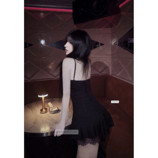 Đầm hai dây ren lưới bánh bèo xinh lắm luôn