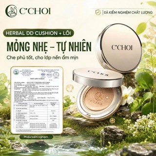 Combo Phấn Nước + Lõi Cushion C'CHOI HERBAL DD Che Phủ Tốt Nâng Tone Da Tự Nhiên 23 - Medium Tone