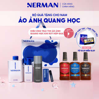 Bộ quà tặng cho nam ảo ảnh quang học Nerman - Sữa tắm gội 3in1 350ml & DDVS 100ml & Xịt khử mùi