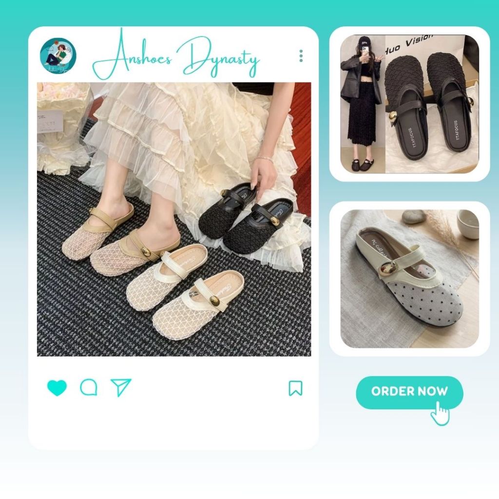 Sục Búp Bê Nữ, Sục Bệt Nữ Lưới Có Quai Ngang Hợp Mọi Outfit Cho Các Nàng N36 || AnshoesDynasty