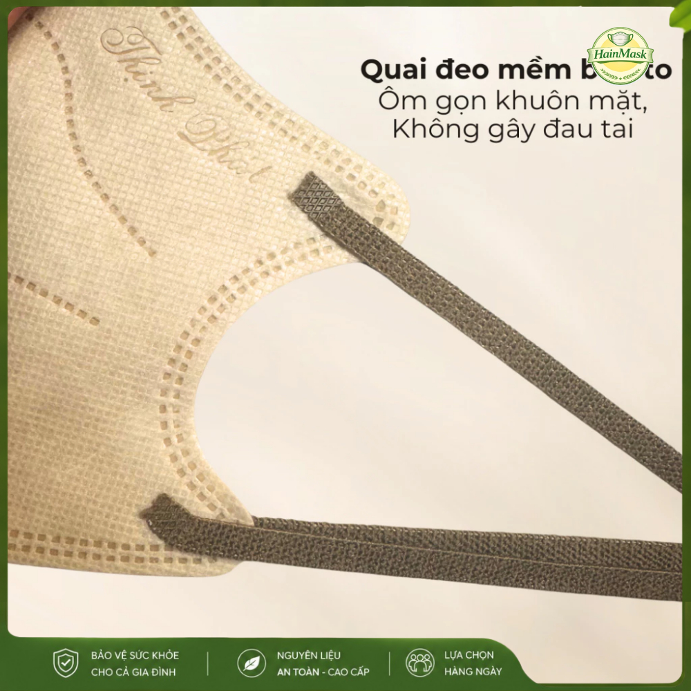 Set 100 Cái Khẩu Trang 6D THỊNH PHÁT PRO MASK Airit Dây Bản To Không Sợ Đau Tai, Hàng Chính Hãng