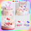 COMBO 10 MÈO Hello Kitty cao trang trí bánh sinh nhật, mô hình mèo thỏ tai dài cỡ lớn DUHA 039