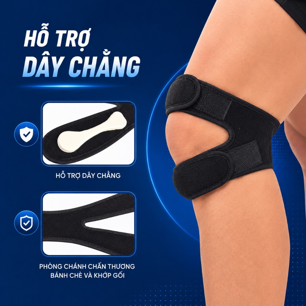 Băng gối thể thao, Băng quấn đầu gối bảo vệ khớp gối khi chơi thể thao, chạy bộ,leo núi AOLIKES 7929