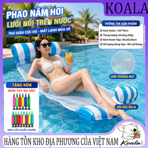 Giường lưới bơm hơi cho mùa hè, giường nổi hồ bơi cho người lớn và trẻ em, giường lưới nổi, võng nước, vật dụng không th