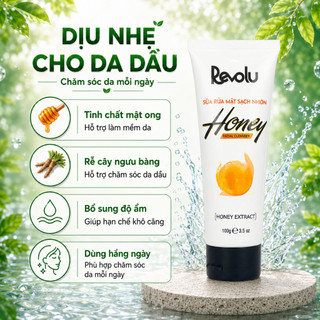 Sữa Rửa Mặt Revolu Honey 100g - Kiểm Soát Nhờn, Chiết Xuất Mật Ong Và Rễ Ngưu Bàng