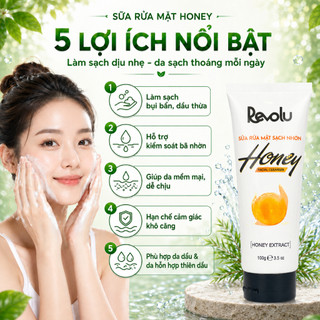 Sữa Rửa Mặt Revolu Honey 100g - Kiểm Soát Nhờn, Chiết Xuất Mật Ong Và Rễ Ngưu Bàng