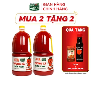 Combo 2 Tương cà Thôn Xanh 2.2Kg chua ngọt dịu nhẹ phù hợp trẻ em
