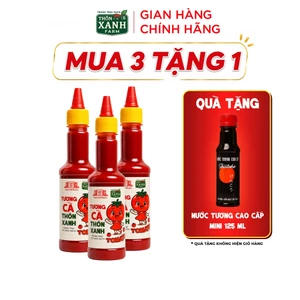 Combo 3 Tương cà Thôn Xanh 270g chua ngọt dịu nhẹ ít mặn phù hợp cả trẻ em