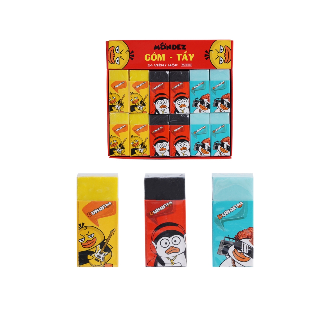 Gôm Tẩy MONDEZ, Thiết Kế Hình Duaroo, Làm Sạch Các Vết Chì Đen Nhanh Chóng, Chất Liệu An Toàn Cho Bé M20002
