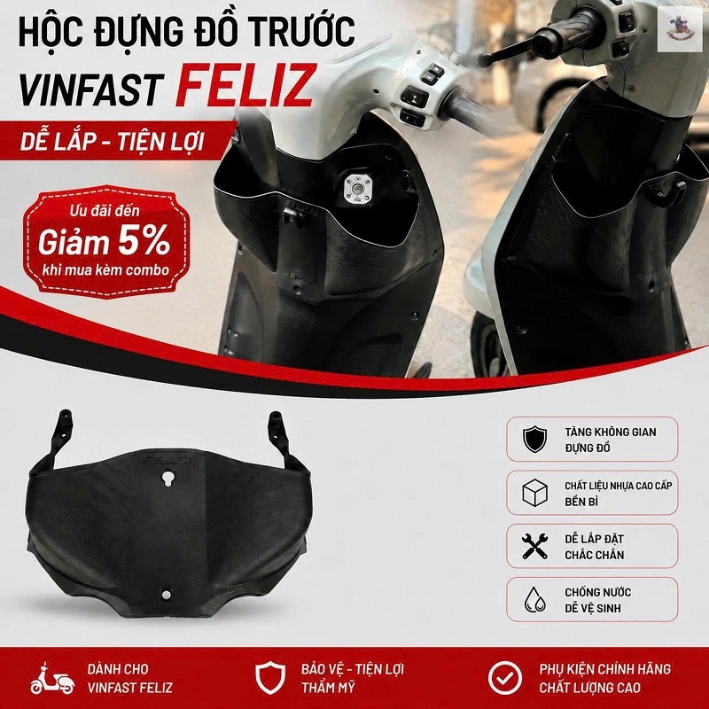 Hộc Đựng Đồ Trước VinFast Feliz / Neo / Lite (Không dùng Feliz S/2026)