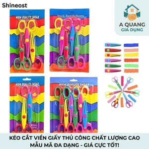 6 Cái / bộ Kéo Họa Tiết Sóng Máy Cắt Giấy DIY Handmade Dụng Cụ Giấy Thủ Công Kawaii