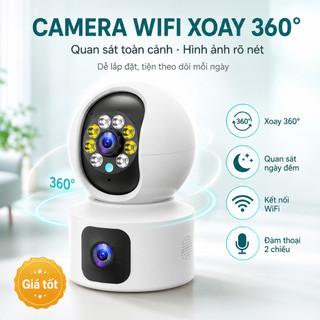 Camera Ống kính kép Màn hình kép Màn hình thú cưng cho bé Màu sắc Tầm nhìn ban đêm WiFi IP
