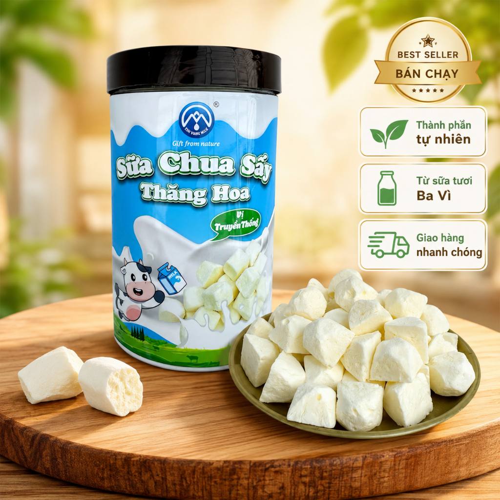 Sữa chua sấy thăng hoa, đặc sản sữa chua sấy Ba Vì cao cấp! Sữa Nam Oanh Ba Vì.
