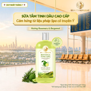 Sữa tắm tinh dầu Ý phục hồi độ ẩm làn da với HA Beauty Republic Botanica Breeze Hương Rosemary & Bergamot 500ml