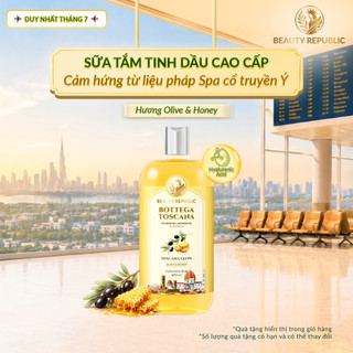 Sữa tắm tinh dầu Ý phục hồi độ ẩm làn da với HA Beauty Republic Toscana Glow Hương Olive & Honey 500ml