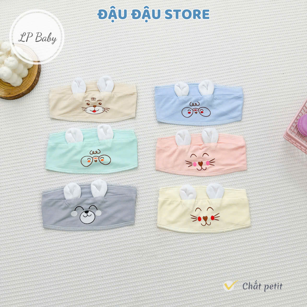 Set 3 chiếc che thóp sơ sinh thun petit tai thỏ siêu yêu, thóp sơ sinh - mũ nón che thóp cho bé sơ sinh - Đậu Đậu Store