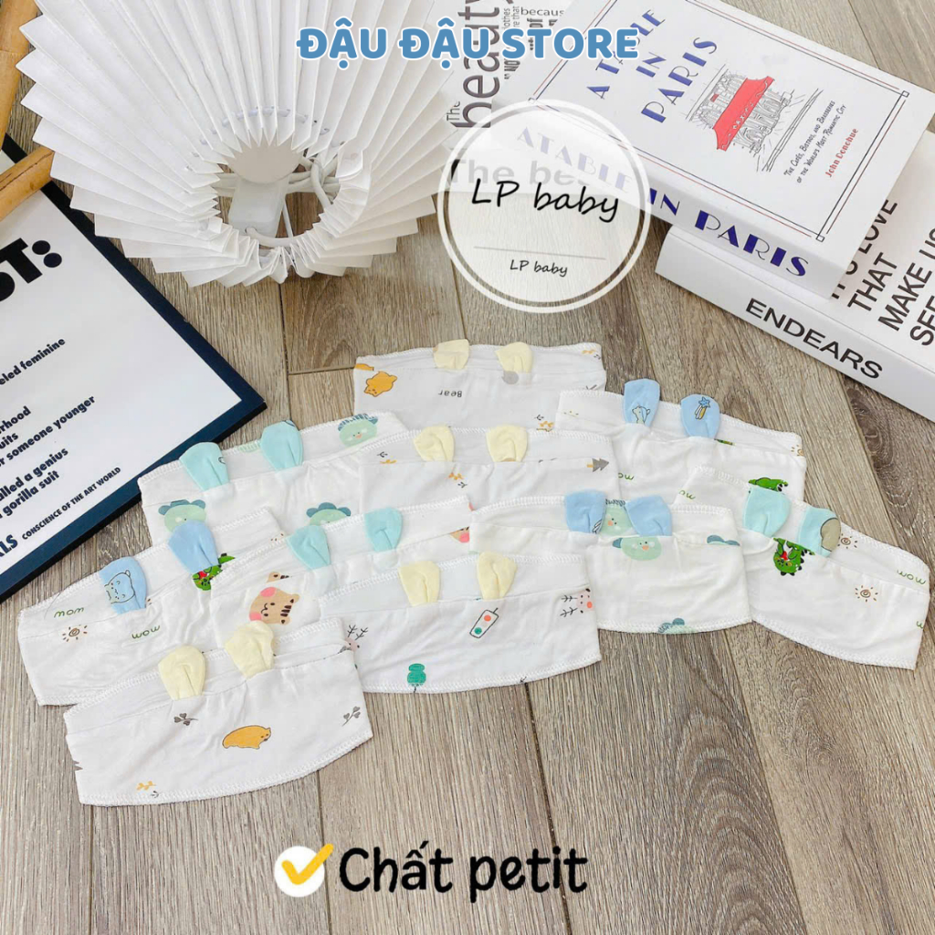 Set 3 chiếc che thóp sơ sinh thun petit tai thỏ siêu yêu, thóp sơ sinh - mũ nón che thóp cho bé sơ sinh - Đậu Đậu Store