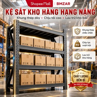 【Chịu lực lên đến 800kg】Kệ Sắt Đa Năng Tấm dày và chắc chắn Kệ hàng 3-4 tầng Thích hợp để lưu trữ các vật dụng nặng