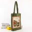 Túi Tote vải Canvas xanh matcha in HỘI AN Việt Nam - túi vải xanh lá CÓ KHÓA KÉO thời trang tuie0338d