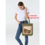 Túi Tote vải Canvas xanh matcha in HỘI AN Việt Nam - túi vải xanh lá CÓ KHÓA KÉO thời trang tuie0338d