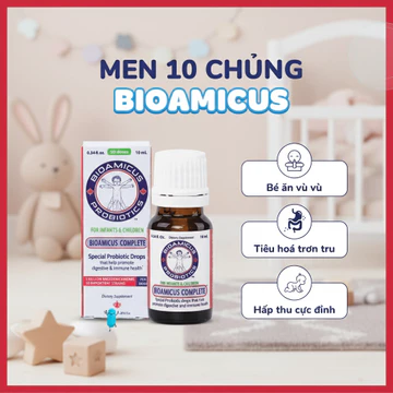 [Quà Hot] BioAmicus Complete 10 Chủng hỗ trợ cải thiện hệ vi sinh đường ruột - Men Vi Sinh Cho Bé