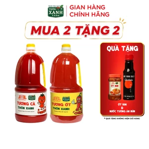 Combo 2 món gồm Tương ớt và Tương cà 2.2Kg Thôn Xanh Farm