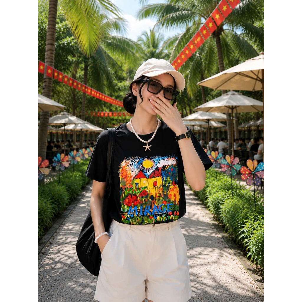Áo Thun Mirage Ngôi Nhà Local Brand Chất 100% Cotton Mềm Mịn Thoáng Mát.