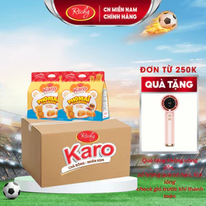 Thùng 24 gói nhỏ ( 6 túi lớn) bánh Karo gấu chà bông phô mai bánh gấu