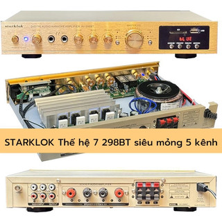 STARKLOK AV-298BT Ampli Bluetooth 1000W 5 Kênh Hỗ Trợ USB SD FM AM Dùng Cho Karaoke Và Rạp Hát Tại Nhà
