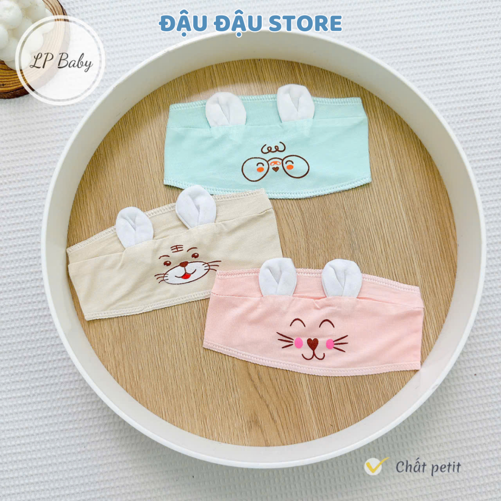 Set 3 chiếc che thóp sơ sinh thun petit tai thỏ siêu yêu, thóp sơ sinh - mũ nón che thóp cho bé sơ sinh - Đậu Đậu Store