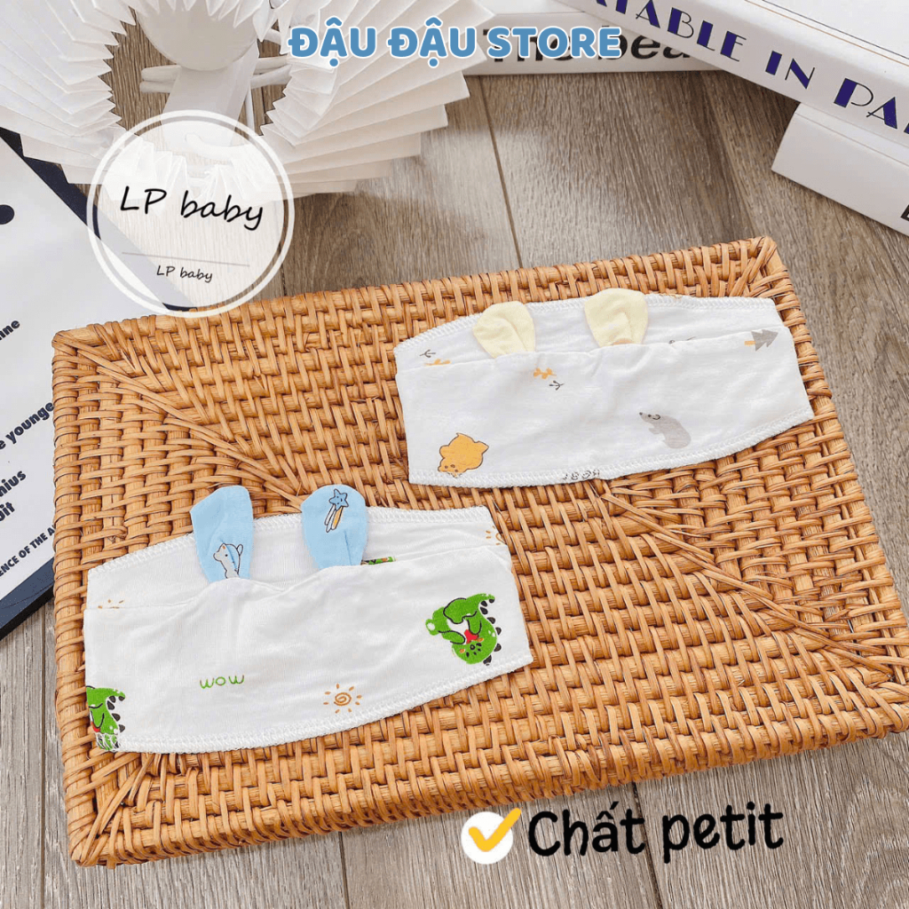 Set 3 chiếc che thóp sơ sinh thun petit tai thỏ siêu yêu, thóp sơ sinh - mũ nón che thóp cho bé sơ sinh - Đậu Đậu Store