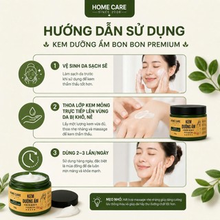 Kem dưỡng ẩm cho bé THUẦN CHAY giúp cấp ẩm da cấp tốc sau 1 lần sử dụng Bon Bon Premium HOMECARE100g