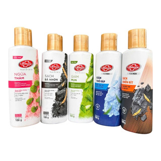 Combo 5 Sữa Tắm Lifebuoy Detox Muối Hồng / Khổ Qua/ Băng Vĩnh Cửu & Tuyết Tùng.. 100g-Hàng Mini
