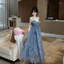 Đầm Dài Hai Dây - Đầm Lưới Loang Dáng Dài 2 Lớp Kèm Lót,Bay Bổng Tôn Dáng, Đi Biển Du Lịch Dự Tiệc