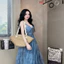 Đầm Dài Hai Dây - Đầm Lưới Loang Dáng Dài 2 Lớp Kèm Lót,Bay Bổng Tôn Dáng, Đi Biển Du Lịch Dự Tiệc