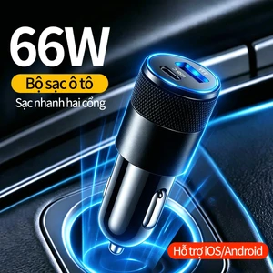 Type C Sạc Xe Hơi Sạc Nhanh 66W Sạc Nhanh Cho iOS Android iP Huawei Samsung Auto PD3.0 QC3.0 Sạc Điện Thoại Di Động