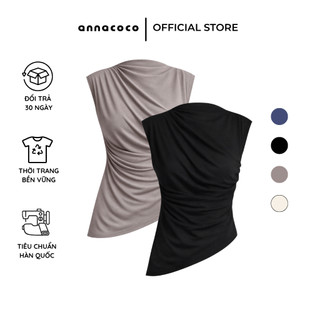 [HOẢ TỐC] Áo Sát Nách Cổ Cao Nhấn Eo Phong Cách Hàn Quốc | Unbal Span T-shirt
