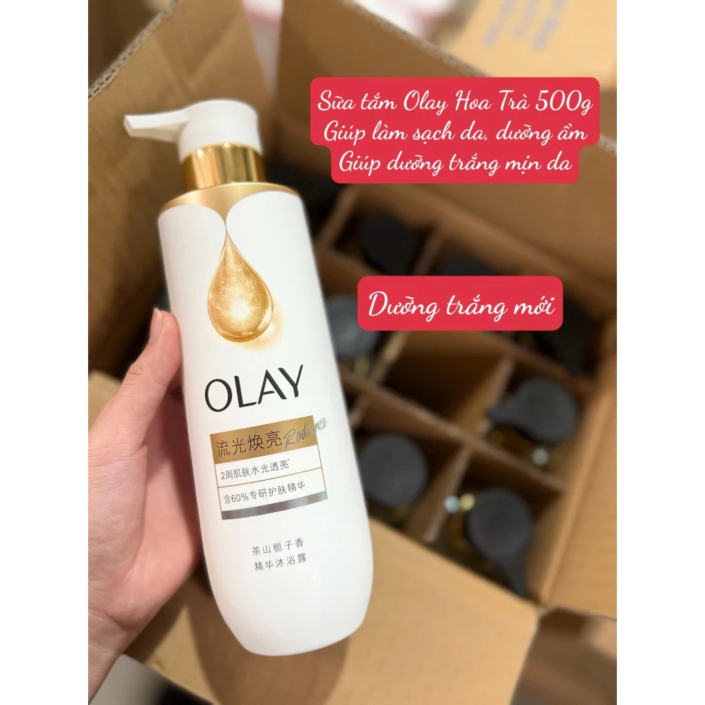 Sữa Tắm OLAY B3+ Siêu Dưỡng Trắng Da, Cấp Ẩm Và Đàn Hồi Cho Da Chai 50g 200g 500ml 591ml