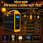 Trạm sạc năng lượng mặt trời cầm tay 220V - Nguồn điện dự phòng cầm tay cho cắm trại, máy phát điện ngoài trời — ảnh 3