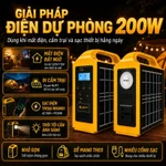 Trạm sạc năng lượng mặt trời cầm tay 220V - Nguồn điện dự phòng cầm tay cho cắm trại, máy phát điện ngoài trời — ảnh 2