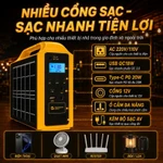 Trạm sạc năng lượng mặt trời cầm tay 220V - Nguồn điện dự phòng cầm tay cho cắm trại, máy phát điện ngoài trời — ảnh 6
