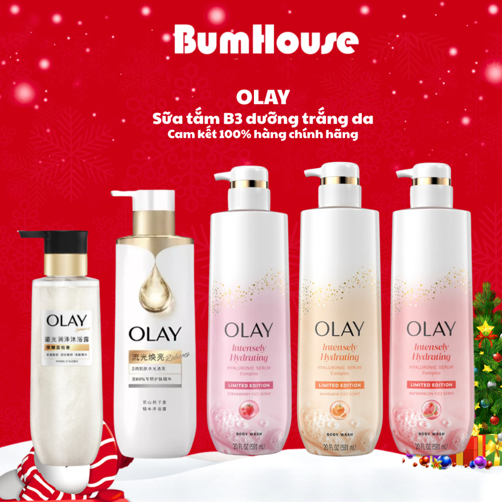[BẢN CẢI TIẾN 2025] Sữa tắm Olay Radiance Essence Shower Gel dưỡng trắng, sáng da 50g 200g 500g 591ml