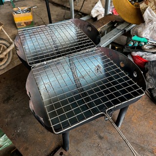 Bếp nướng than hoa làm từ vỏ bình gas thép tôi 2li chống han rỉ, phù hợp gia đình, du lịch...