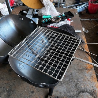 Bếp nướng than hoa làm từ vỏ bình gas thép tôi 2li chống han rỉ, phù hợp gia đình, du lịch...