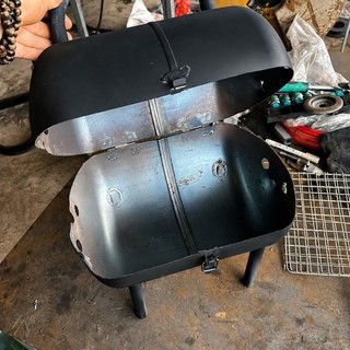 Bếp nướng than hoa làm từ vỏ bình gas thép tôi 2li chống han rỉ, phù hợp gia đình, du lịch...