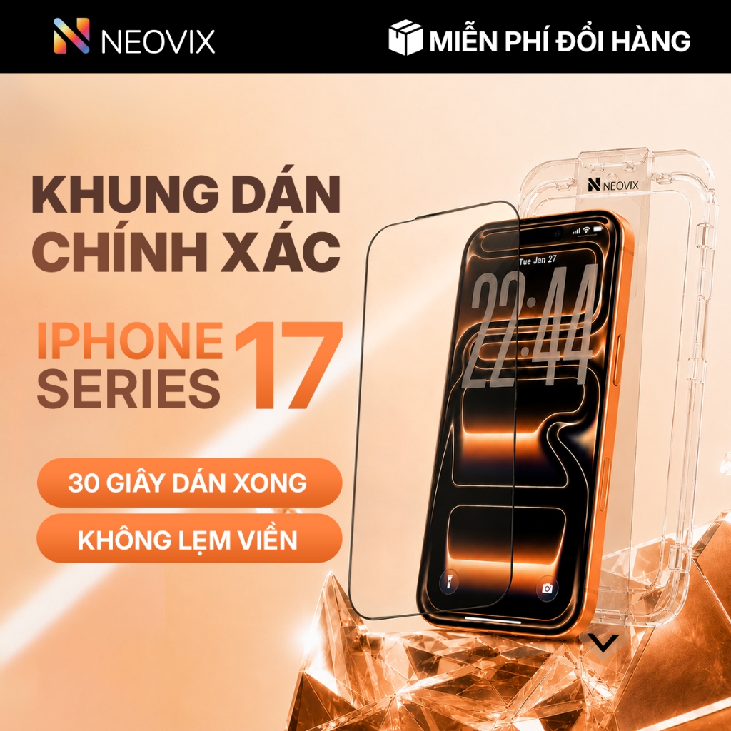 【17 16 Pro Max】Kính Cường Lực iPhone Chống Nhìn Trộm Trong Suốt Khung Tự Dán Viền Đen Mỏng Hạn Chế Không Bám Vân Tay Màn