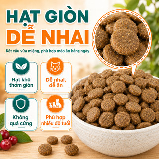 Thức Ăn Cho Mèo Furry Wonder 1.5kg Hỗ Trợ Tiết Niệu Hạt Khô Cho Mèo 83% Đạm Động Vật Vị Gà