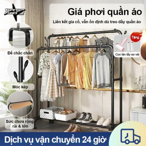 Giá Treo Quần Áo 1 giàn hoặc 2 giàn Kệ Treo Quần Áo Đa Năng Chắc Chắn Tiện Lợi